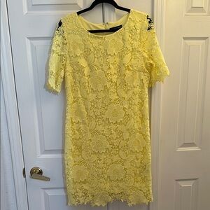 Madison Leigh Yellow Lace Dress size 14